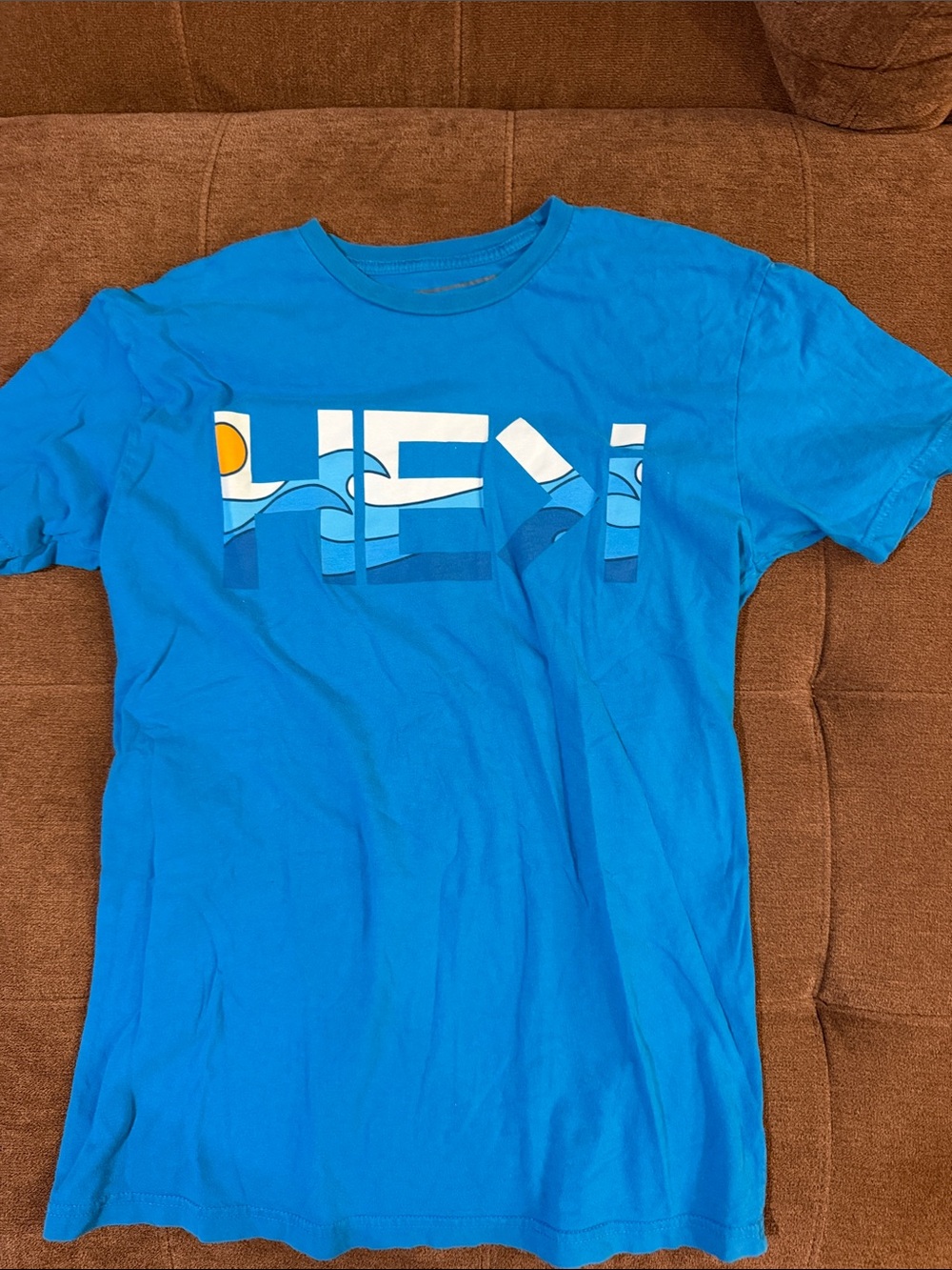 Men's Bright Blue Short Sleeve Graphic Tee